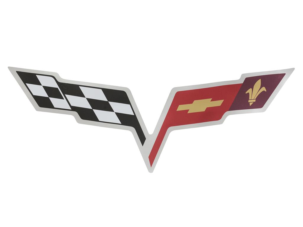 Large C6 Emblem Decal - Silver ( 30" X 10" )