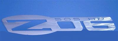 36" CarArtWork Brushed Metal Wall Hanging C6 Z06 505 HP Emblem