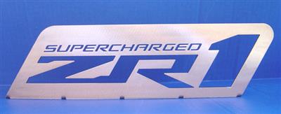 ZR1 Supercharged Mounted Table / Desktop Emblem - CarArtWork Brushed Metal Emb