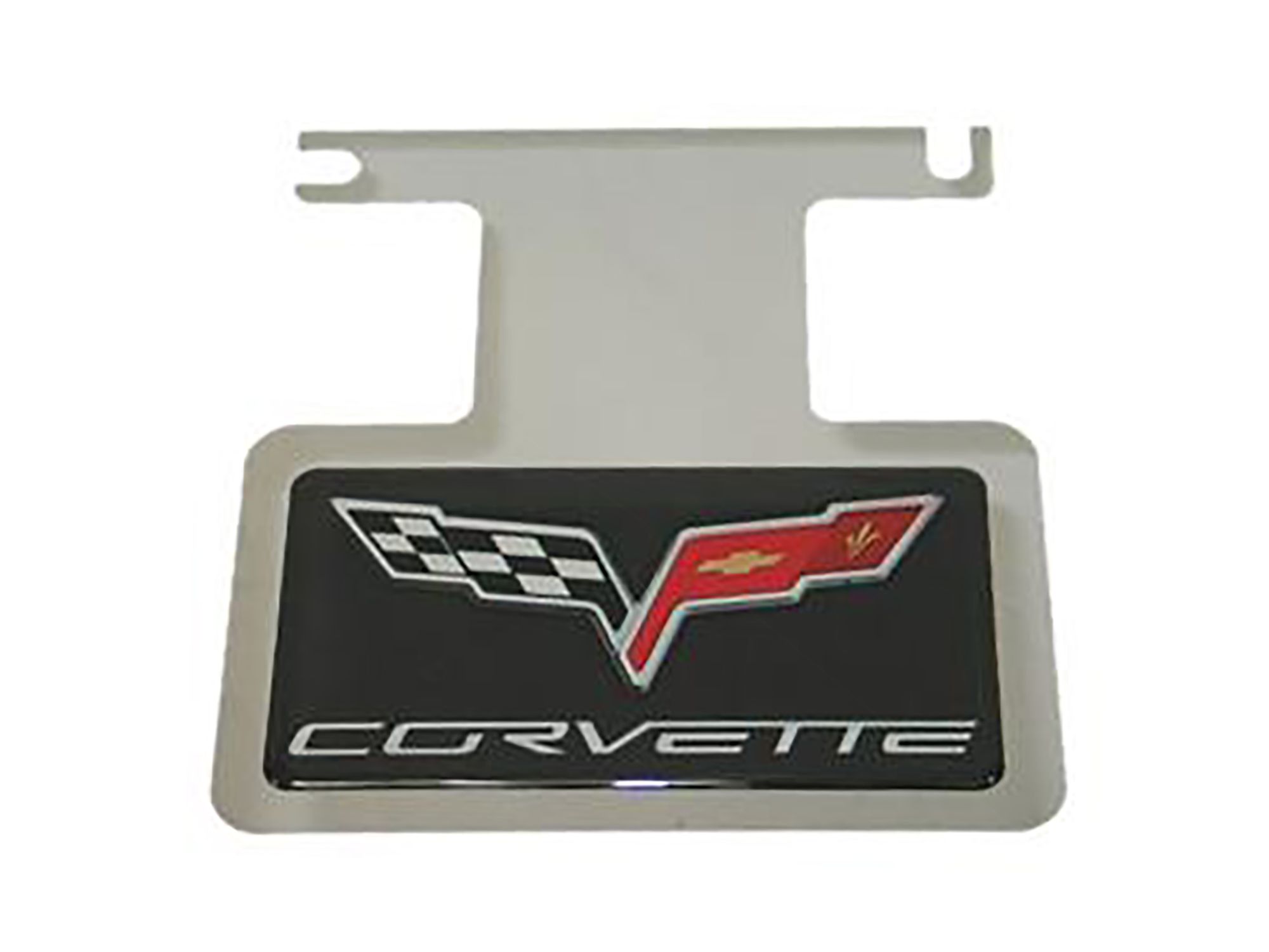 05-13 Exhaust Dress Up Plate - Black Gel Logo - Stainless Steel "USE 336010"
