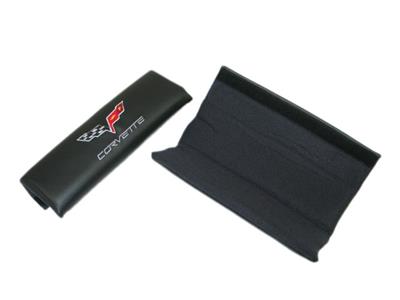 Seat Belt Shoulder Pads With C6 Emblem - Pair "Discontinued"