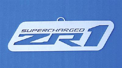 36" CarArtWork Brushed Metal Wall Hanging ZR1 Supercharged C6 Emblem