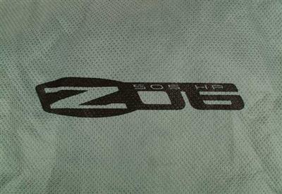 06-13 Car Cover - Mosom Plus Gray With Embroidered C6 Z06 Front And Rear Logos