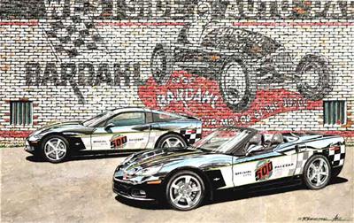 Westside Pace Cars 11" X 17" Giclee Print By Dana Forrester