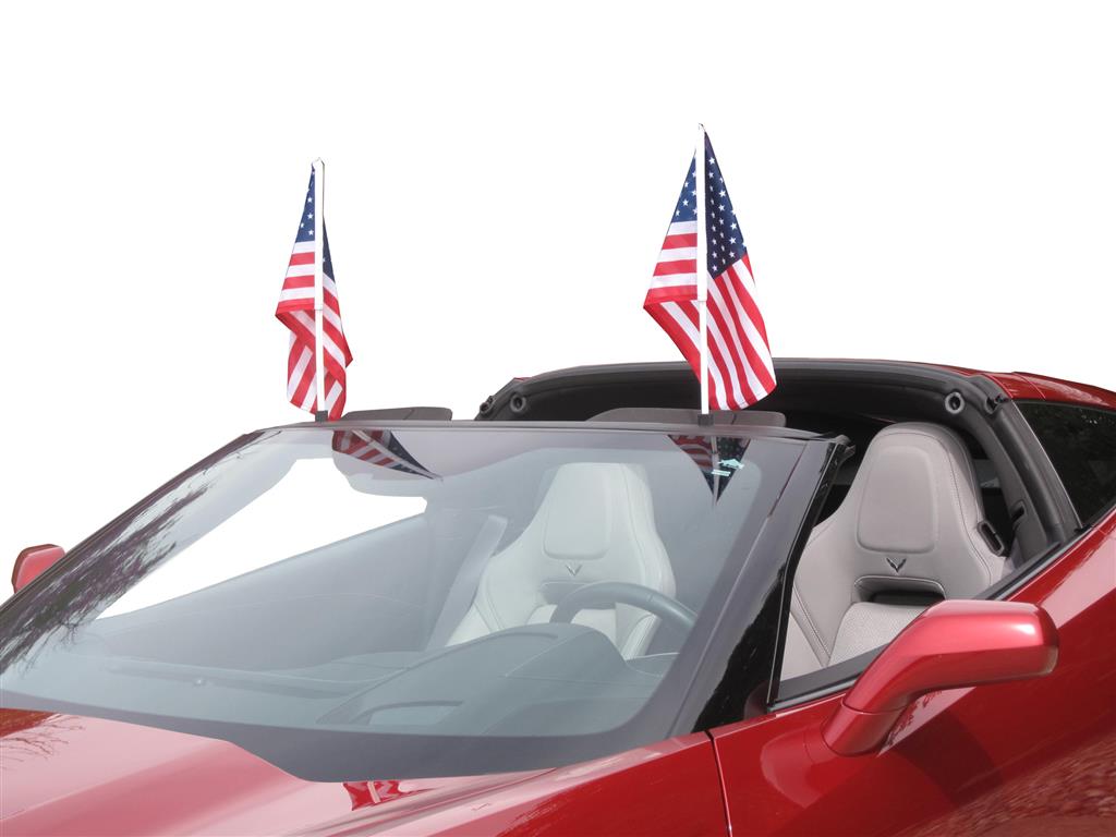 14-19 Coupe Windshield Mount Flag Caddies