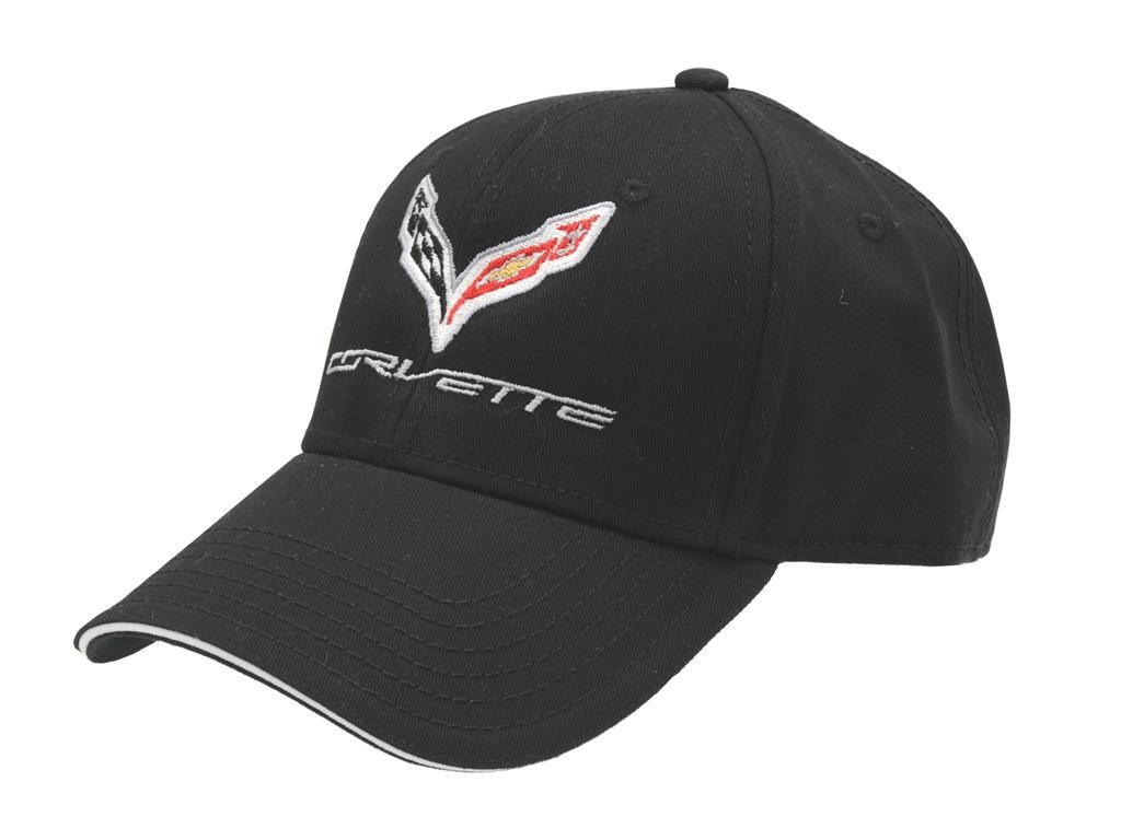 Black C7 Embroidered Logo Low Profile Brushed Cotton Twill Hat