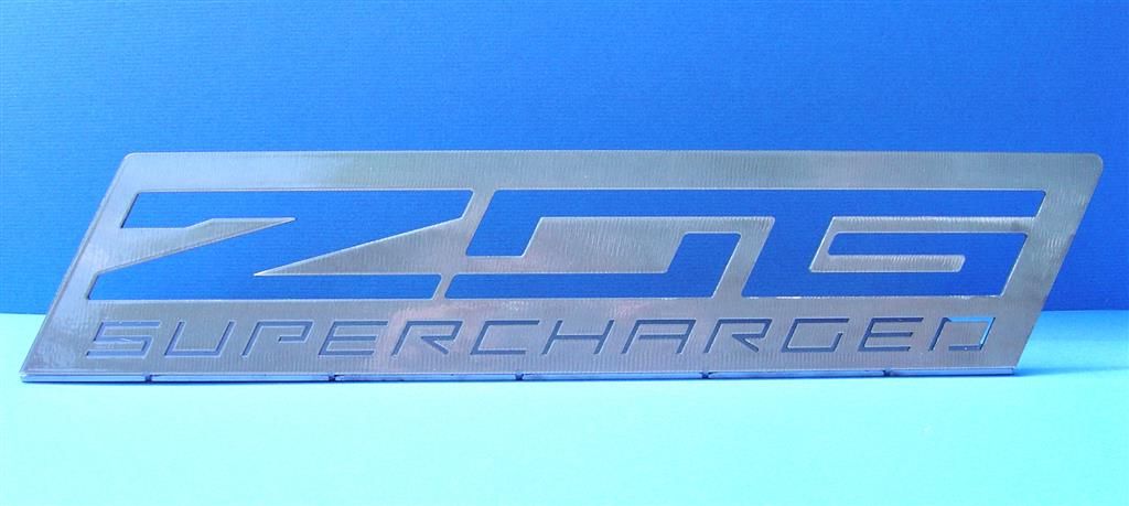 C7 Z06 Mounted Brushed Metal Table / Desktop Emblem by CarArtWork