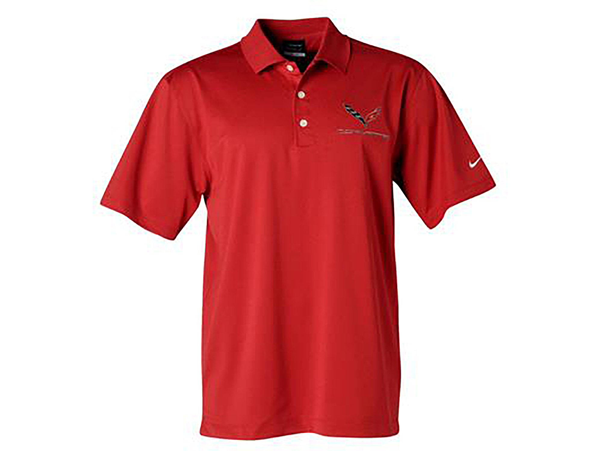 Polo Shirt Red Nike Dri-Fit With C7 Embroidered Logo (ND)