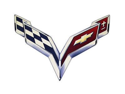 Metal Sign - C7 Corvette Emblem - 12" X 8" - Photo Steel