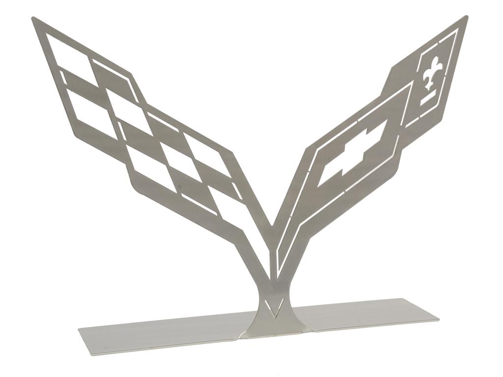 C7 Emblem - CarArtWork Brushed Metal - Table / Desktop Emblem