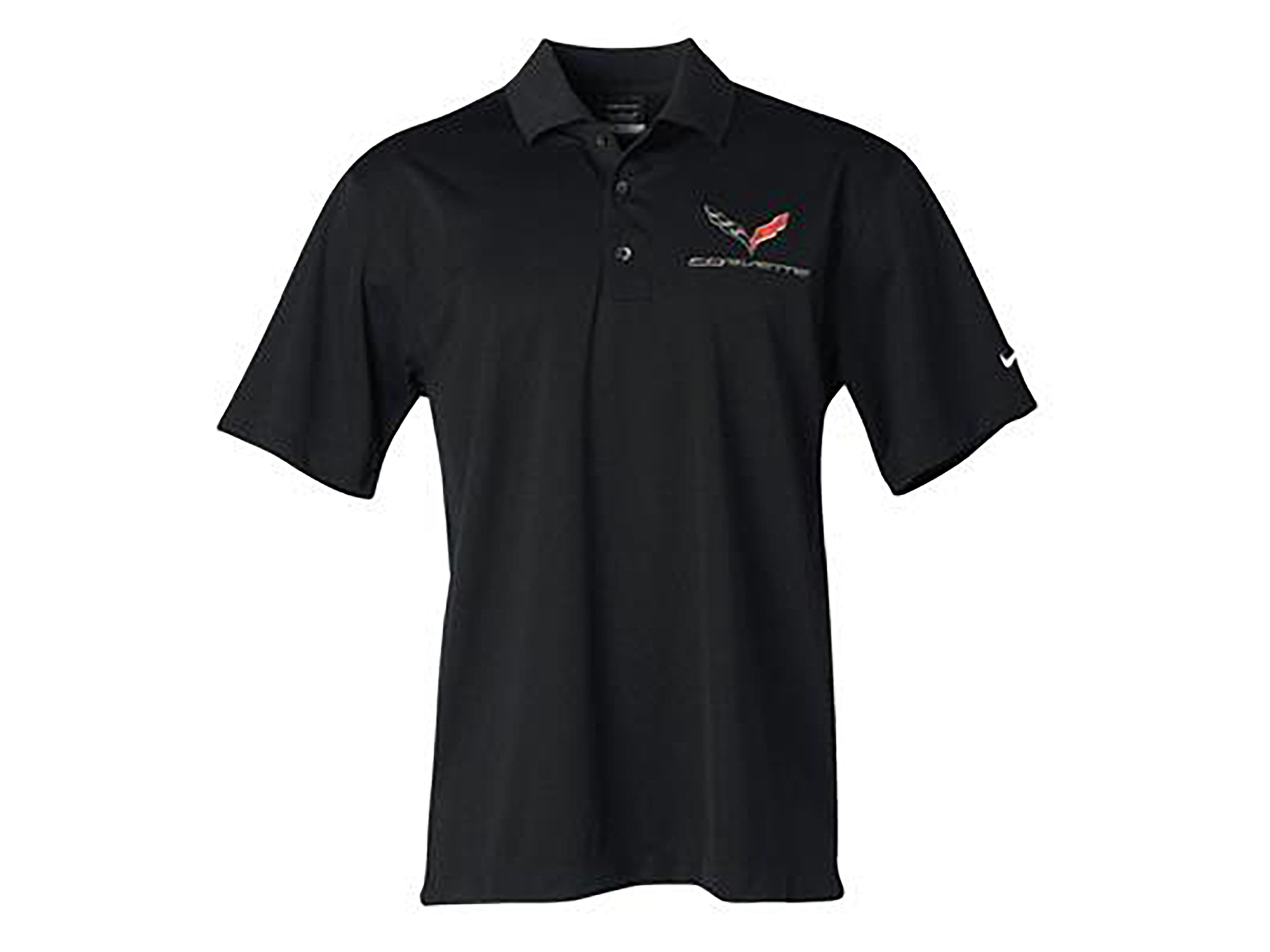 Polo Shirt Black Nike Dri-Fit With C7 Embroidered Logo (ND)