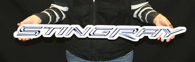 Metal Sign - C7 Stingray Script - 32" X 3" - Photo Steel