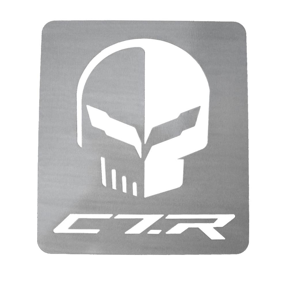 Corvette CarArtWork Brushed Metal Wall Hanging - Jake C7R