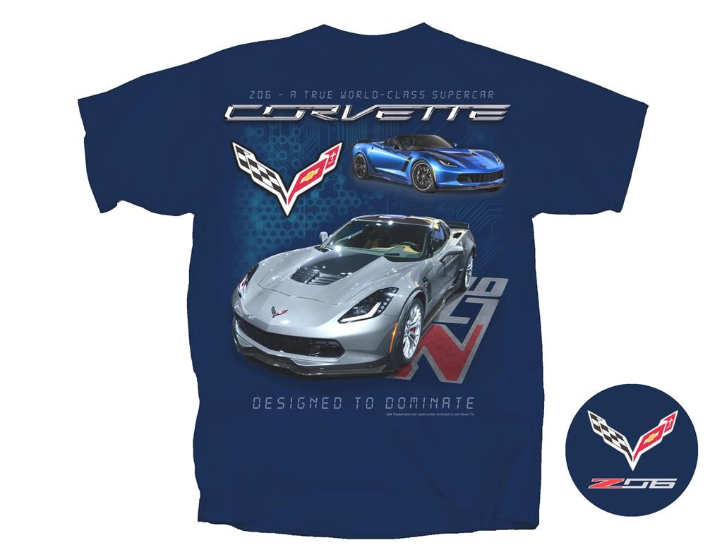 C7 Z06 Designed To Dominate Blue T-Shirt*Clearance*