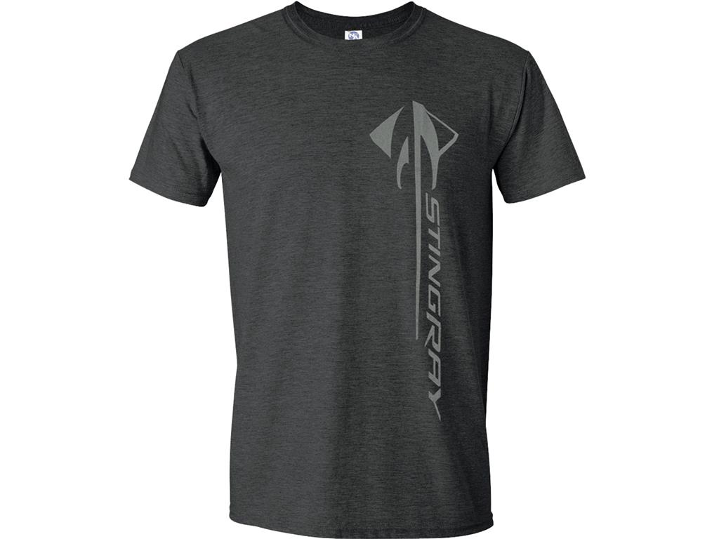 C7 Stingray Vertical Heather Black T-Shirt