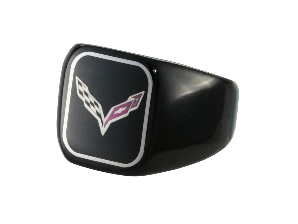 C7 Black Signet Ring