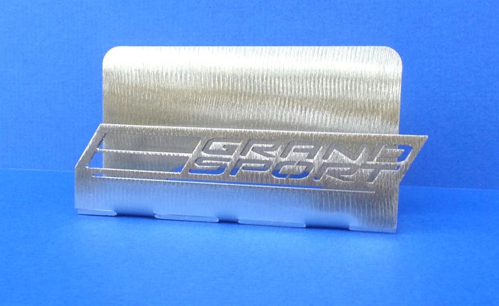C7 Grand Sport Brushed Metal Business Card Holder by CarArtWork