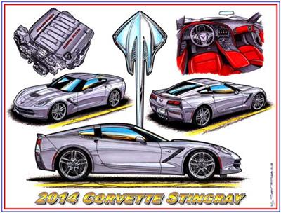 Print - 2014 Corvette Stingray By Teeters