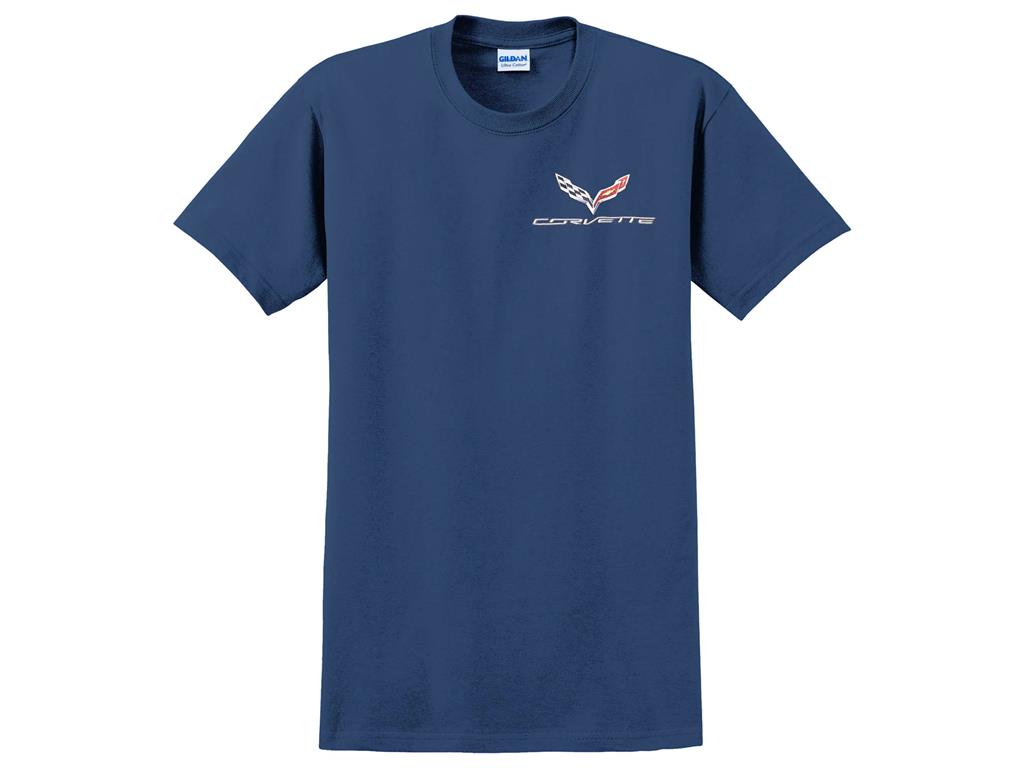 C7 Grandsport And American Flag Blue T-Shirt