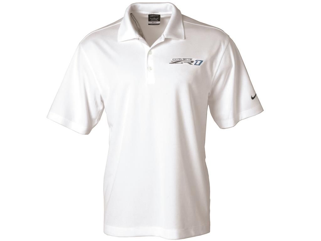 Corvette C7 ZR1 Embroidered White Nike Polo Shirt*Clearance*