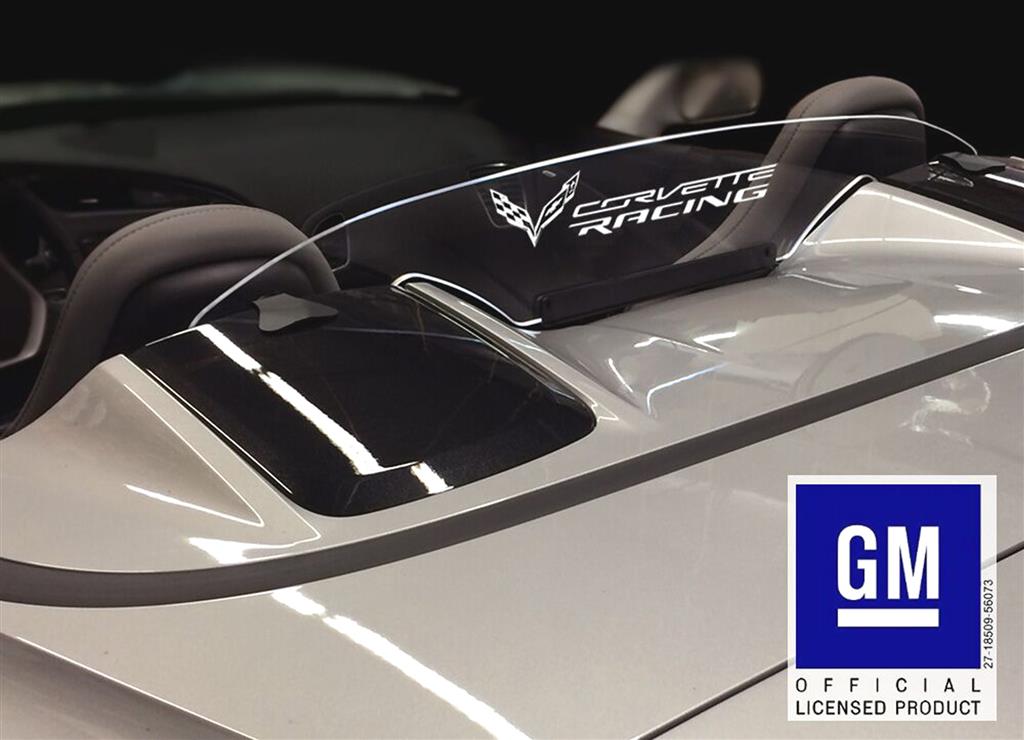 2014-2019 Convertible Wind Restrictor/Deflector With Corvette Racing Logo