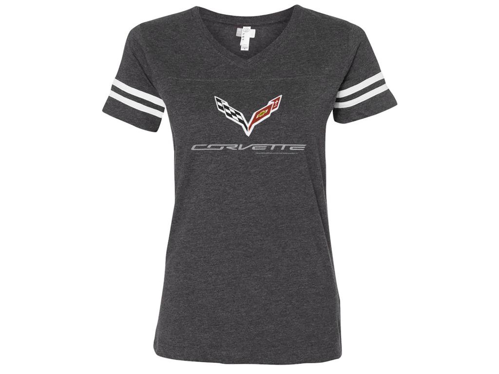T-Shirt C7 Logo Ladies Smoke Striped Sleeve *Specify Size*