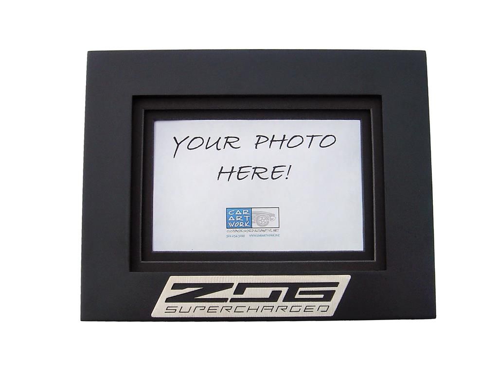 2015-2019 Corvette CarArtWork Blackwood Picture Frame with C7 Z06 Supercharged