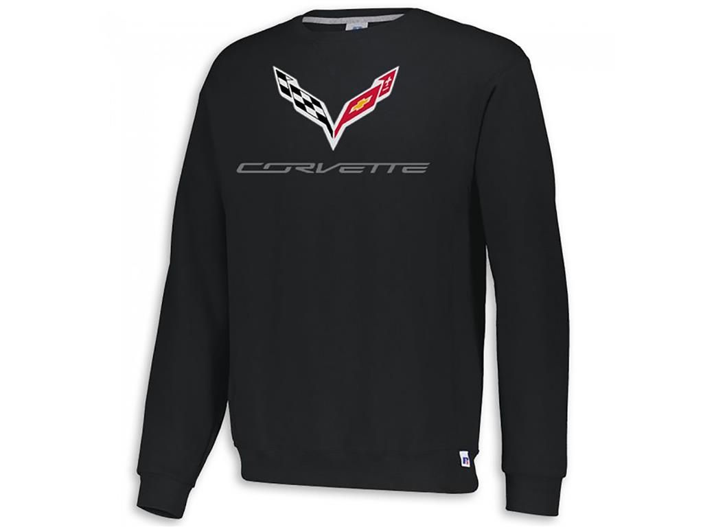 2014-2019 C7 Black Longsleeve Crewneck Sweatshirt