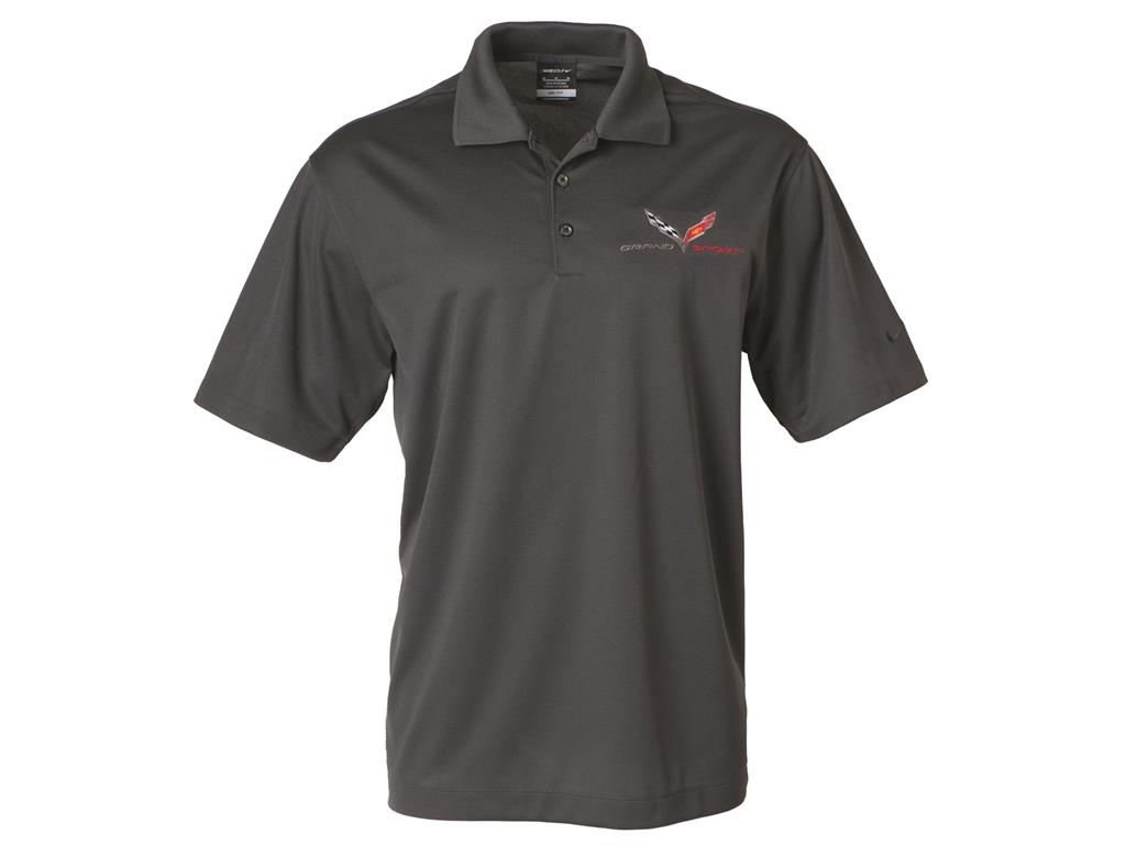Gray Nike Dri-Fit With C7 Grandsport Logo Polo Shirt
