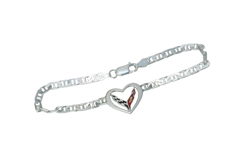 C7 Heart Bracelet - Sterling Silver *Specify Size*