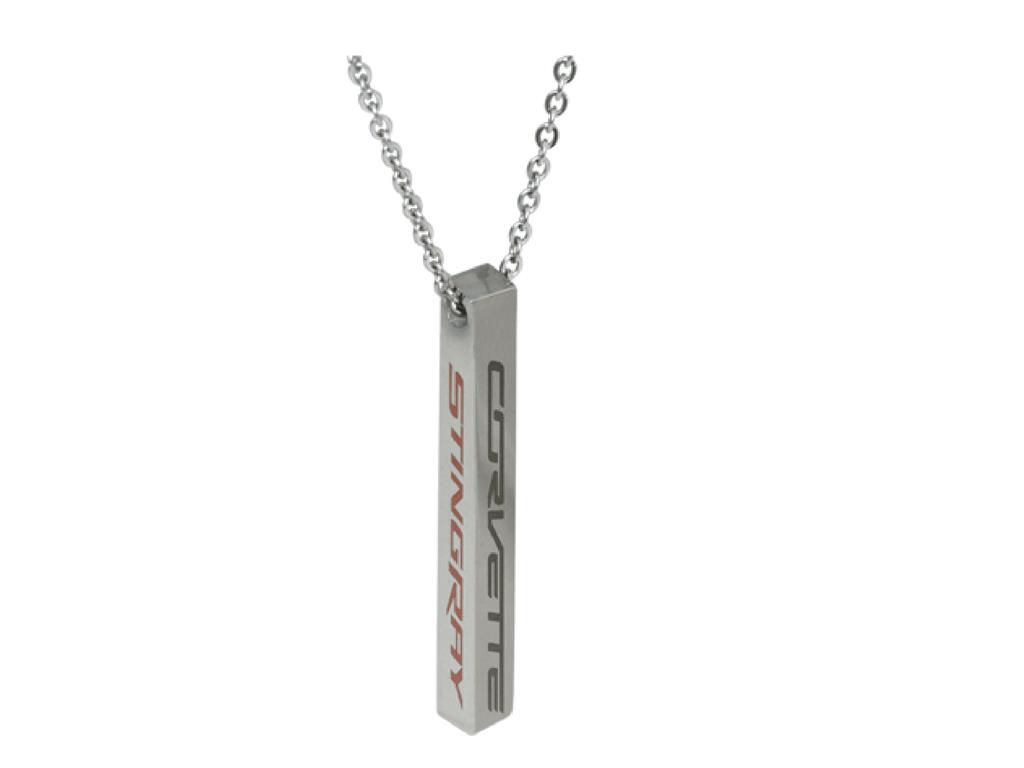 C7 Corvette Stingray Bar Necklace - Stainless Steel