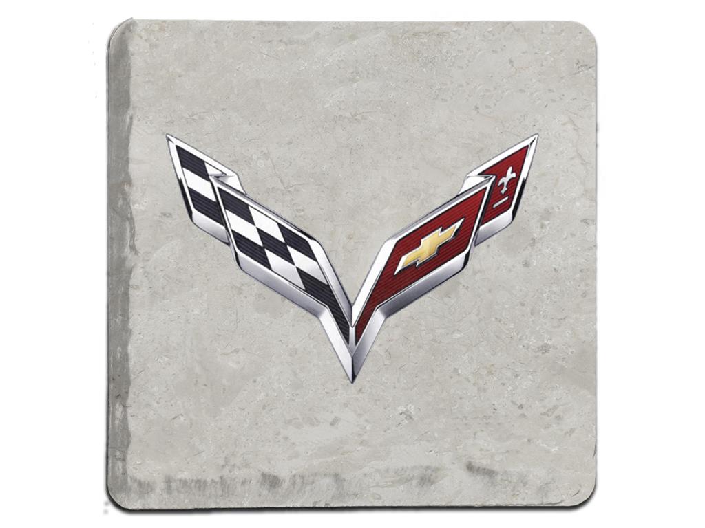 C7 Crossflags Stone Tile Coaster
