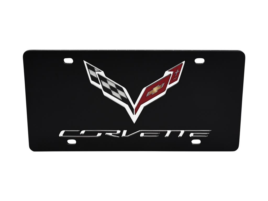 2014-2019 C7 Corvette Acrylic Emblem Laser License Plate