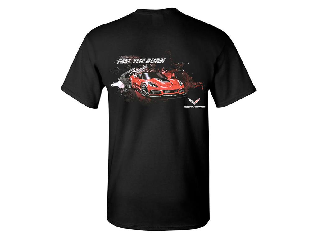 Corvette Feel The Burn Black T-Shirt *Specify Size*