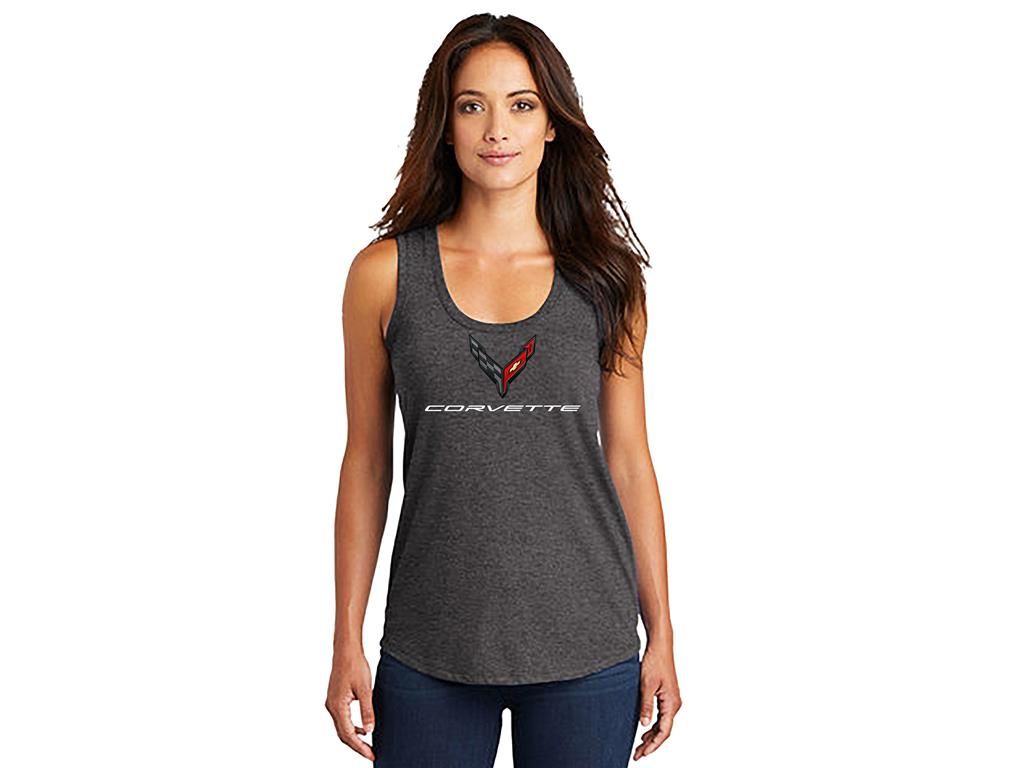 C8 Logo Gray Ladies Tank Top