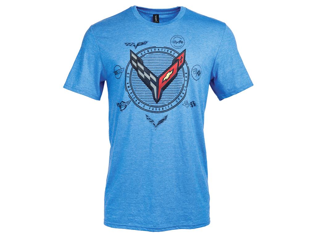 T-Shirt C8 Corvette Generations Men’s Blue