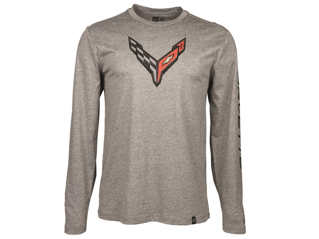 Ash Gray Corvette Carbon Flash Long Sleeve T-Shirt