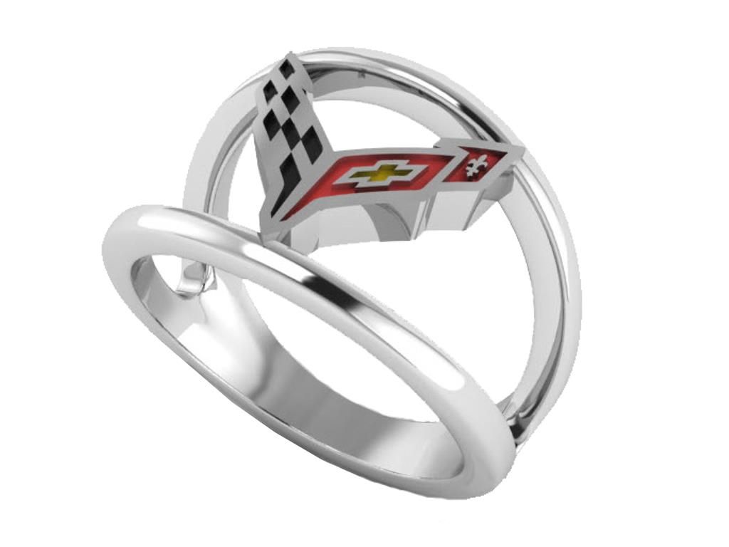 C8 Ladies Ring Serling Silver with Enamel