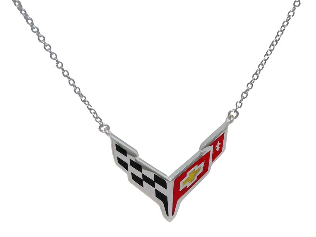 C8 Emblem Necklace Sterling Silver