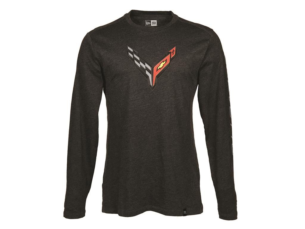 Heather Black Corvette Carbon Flash Long Sleeve T-Shirt