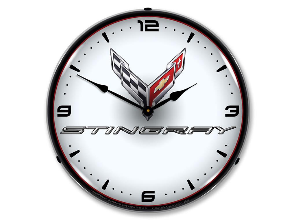 C8 Stingray Backlit Lighted Clock