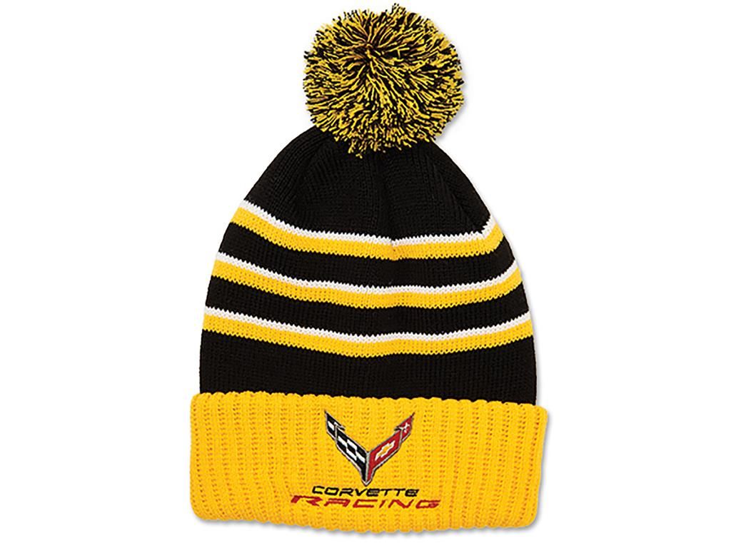Corvette Racing Stocking Cap With Pom Pom