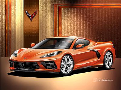 20-25 C8 Coupe Custom Car Print - 16" X 20" - By Danny Whitfield (ND)