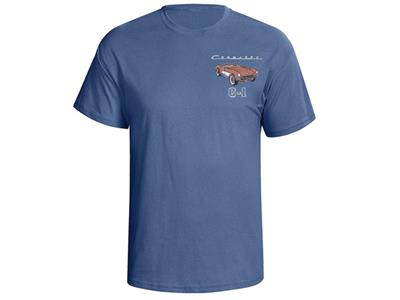 56-57 T-shirt - Blue With Your Car Exterior Interior And Cove Colors