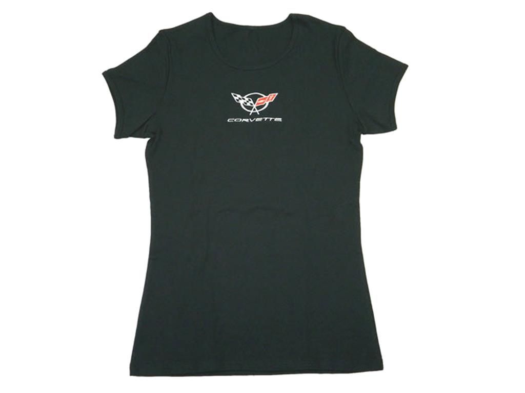 T-shirt - Juniors Black Short Sleeve With Embroidered C5 Logo *Clearance*