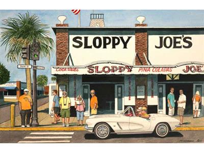 Cruising Duval 11" X 17" Giclee Print By Dana Forrester