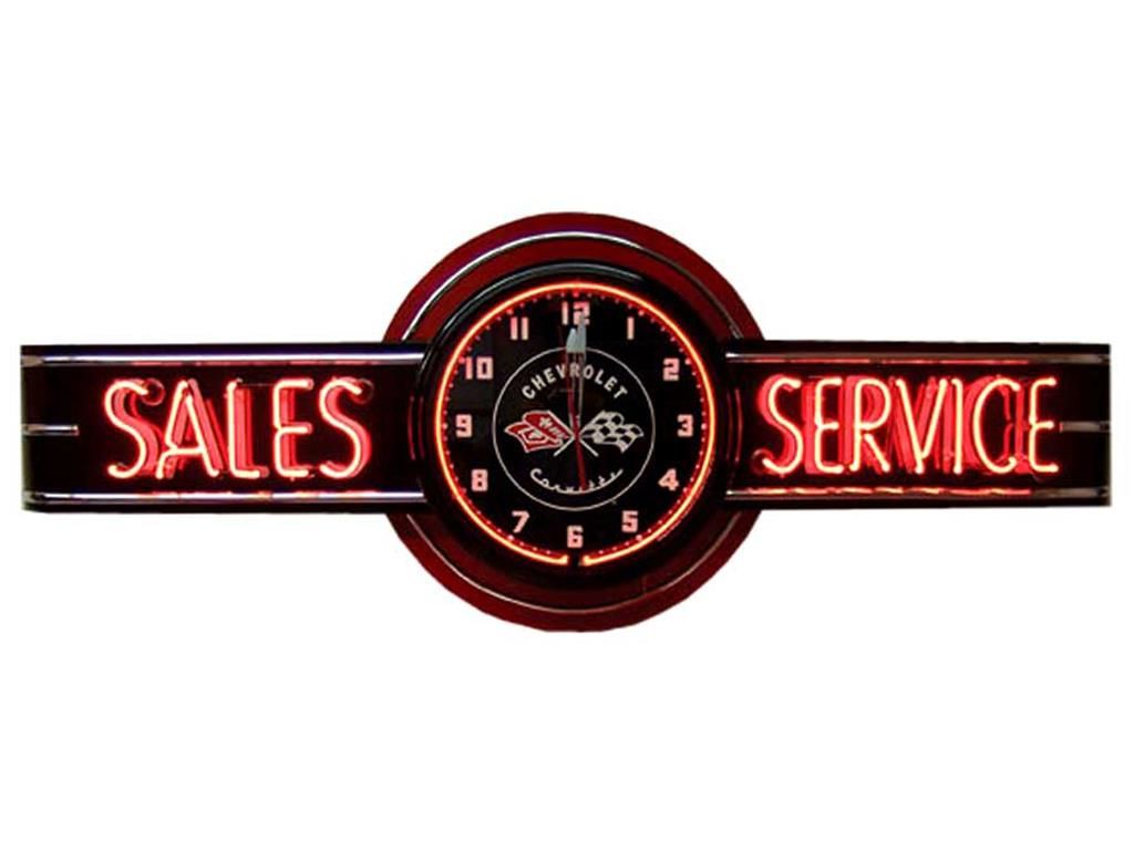 C1 Sales / Service Neon Sign / Clock - 72" (ND)