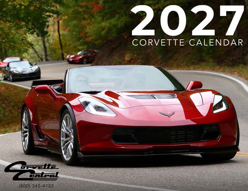 2027 Corvette Central 12-Month Calendar