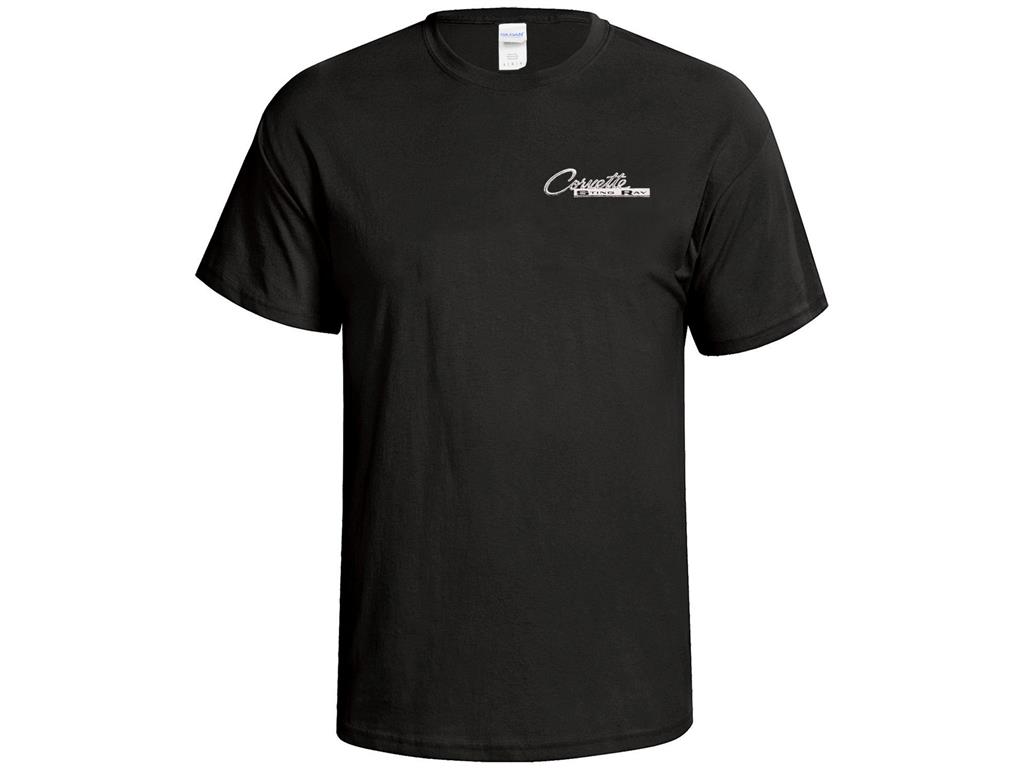 C2 Cars & American Flag Black T-shirt *Clearance*
