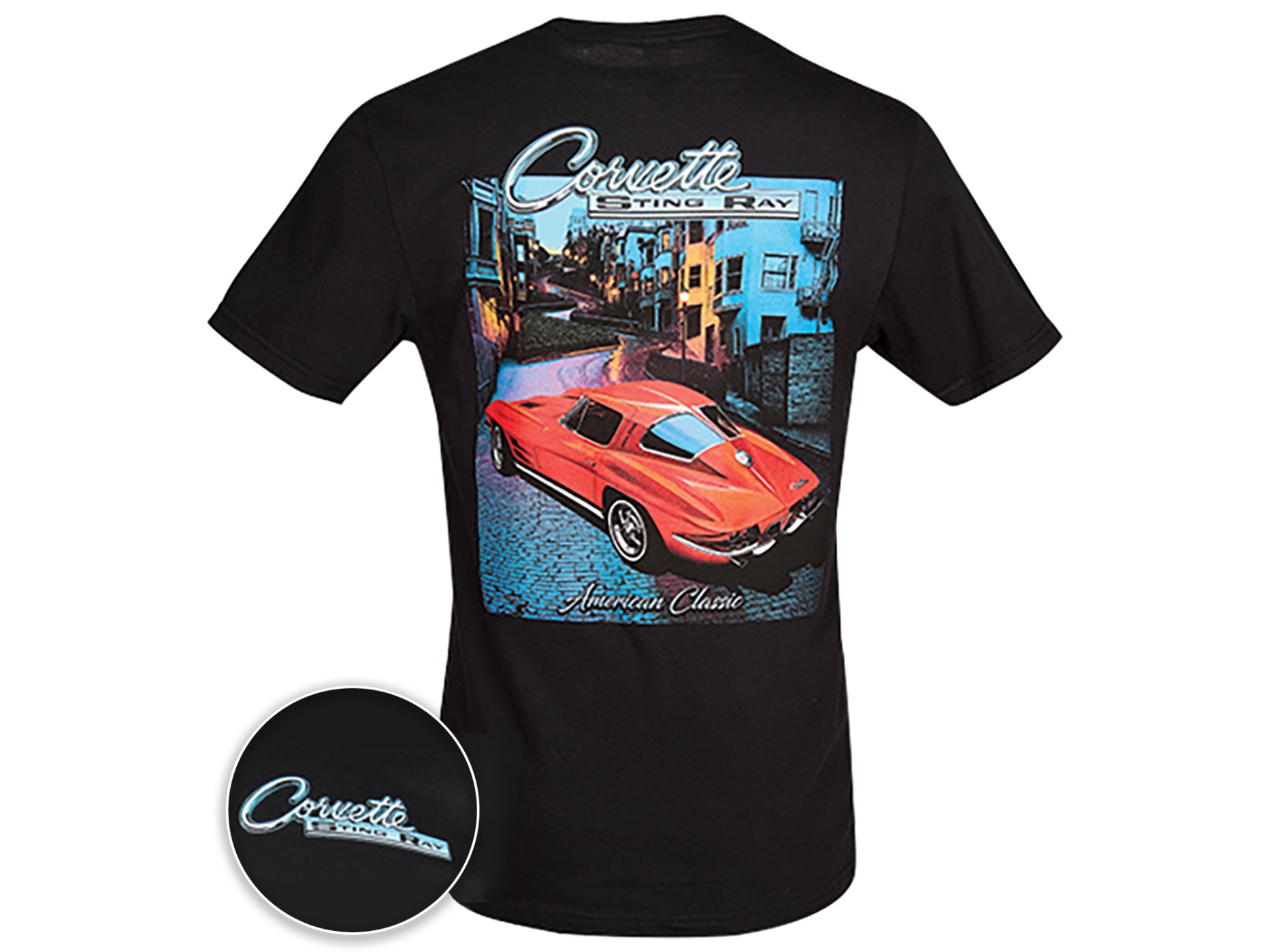 1963 Split Window American Classic Black T-Shirt